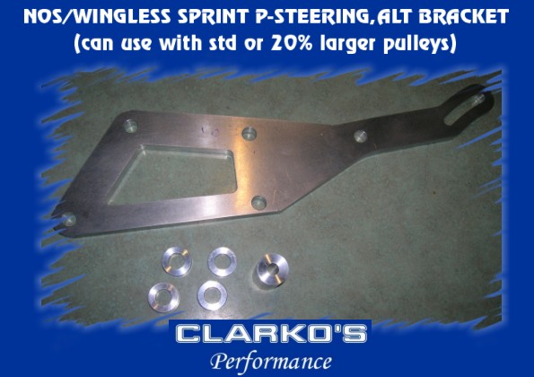 Wingless Sprint Aluminum P-Steer/Alt bracket